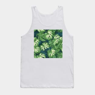 variegated monstera pattern Tank Top